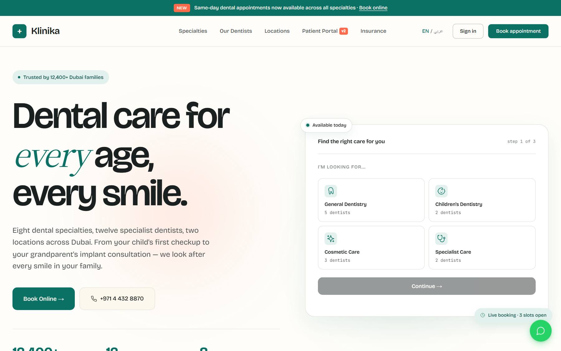 Klinika template preview